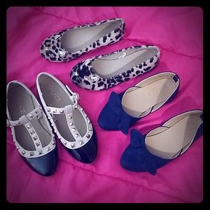 Girls cute flats. 3 pairs!